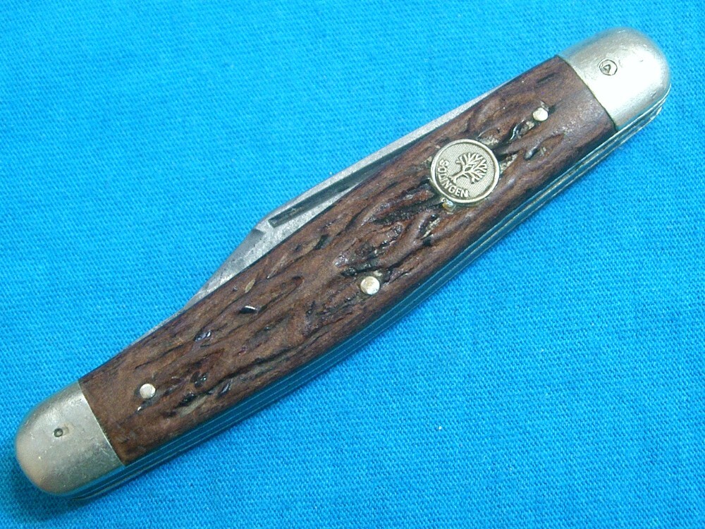 VINTAGE BOKER 3588 TREE BRAND SERPENTINE STOCKMAN JACK PEN FOLDING POCKET  KNIFE KNIVES OLD