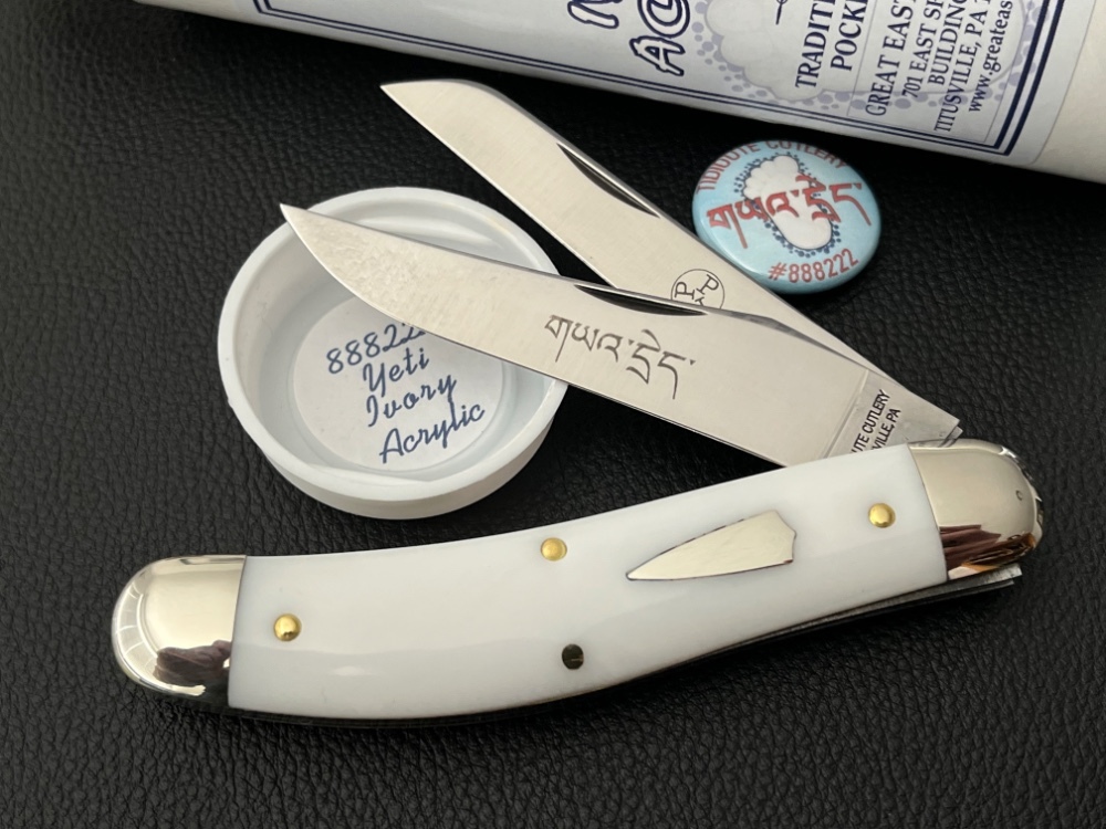Great Eastern Cutlery GEC 888222 PPP Yeti Ivory Acrylic Serpentine