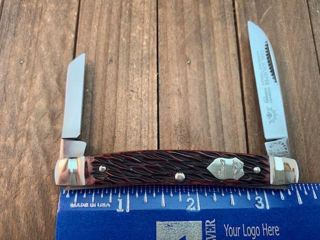 German Eye Carl Schlieper Half Congress Brown Jigged Bone