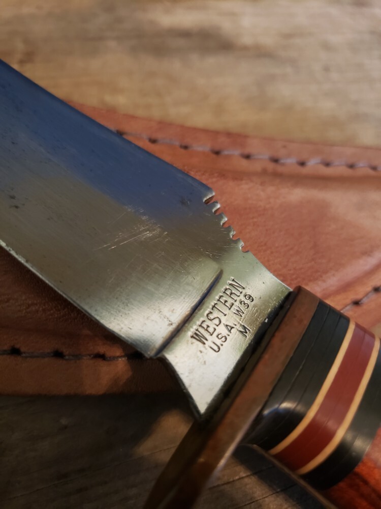 Western USA W39 Hunting and Skinning Knife 1989 by Coleman