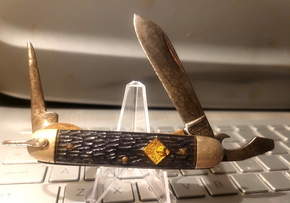 VINTAGE BOY SCOUT CAMILLUS NEW YORK USA BSA SHIELD CAMP SURVIVAL