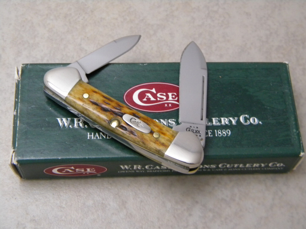 Case XX USA 8 Dot 62132 Peachseed Bone Mini Canoe Knife NIB
