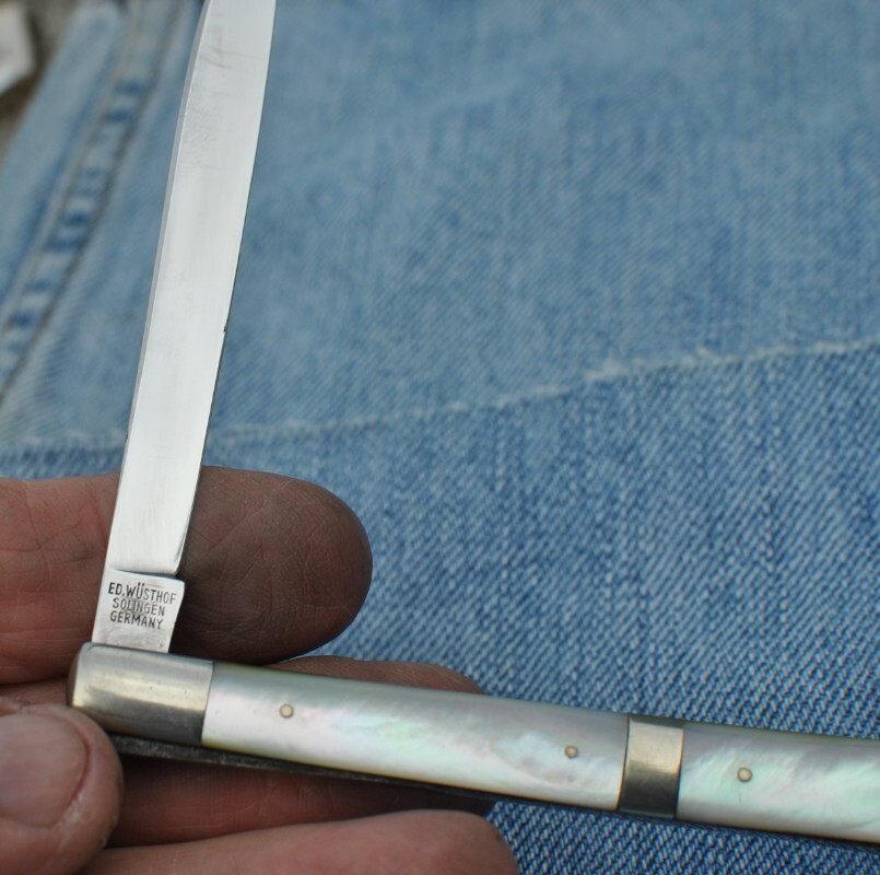 Ed. Wusthof Trident Werke Solingen Germany 2 Blade Slim Pearl 5 3