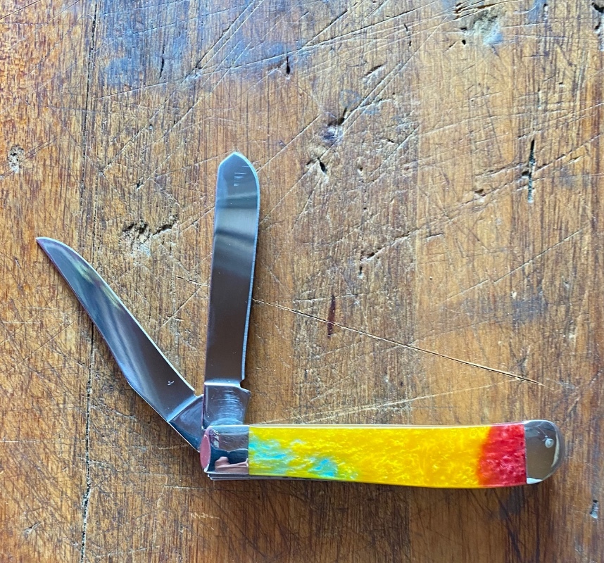 Case XX™ Rainbow Genuine Corelon 1/500 Mini Trapper Pocket Knife