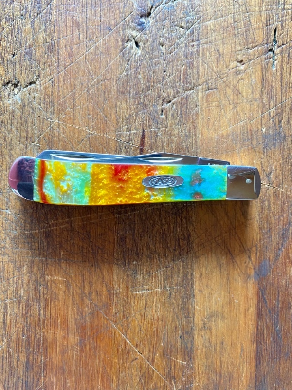 Case XX™ Rainbow Genuine Corelon 1/500 Mini Trapper Pocket Knife
