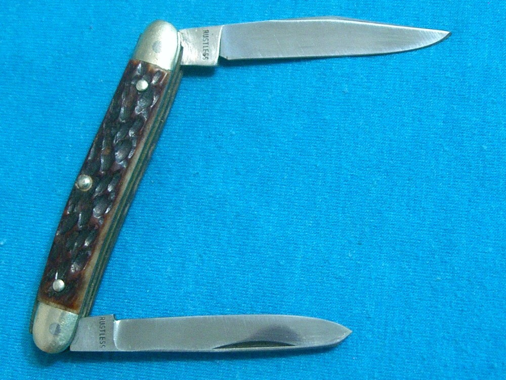 VINTAGE CARL SCHLEIPER GERMAN EYE BRAND BONE MUSKRAT 1970'S FOLDING