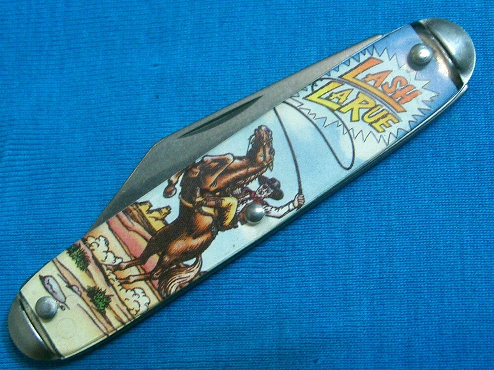 VINTAGE LASH LARUE COWBOY WESTERN TV NOVELTY AD EQUAL END FOLDING