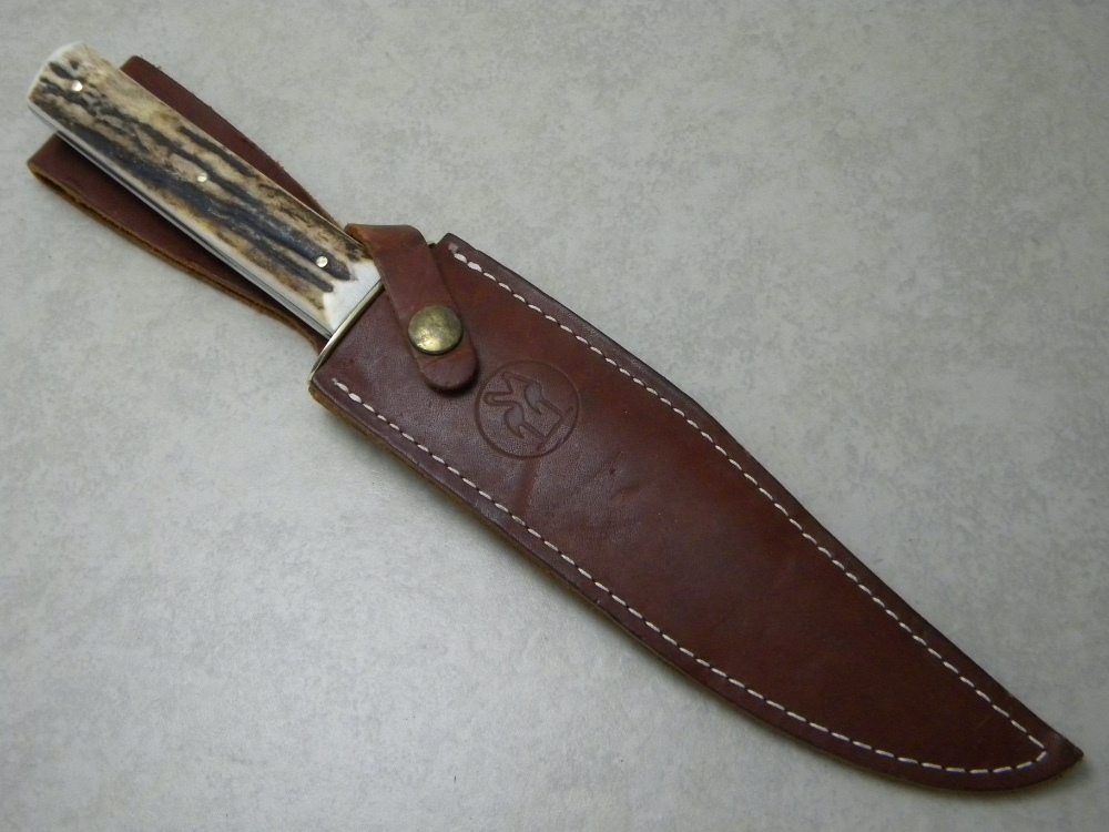 Kissing Crane Solingen Germany Stag KC750 Original Bowie Fixed Blade Sheath Knife