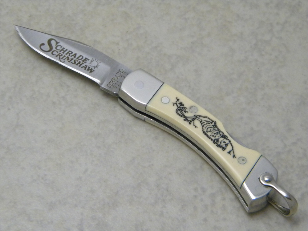 Schrade + USA 511 SC Scrimshaw Lockback Knife in Box