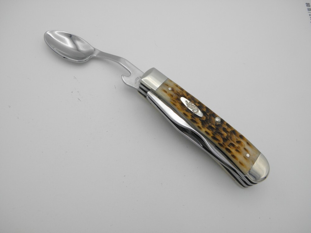 Case Amber Bone SS Hobo Knife 4-1/8