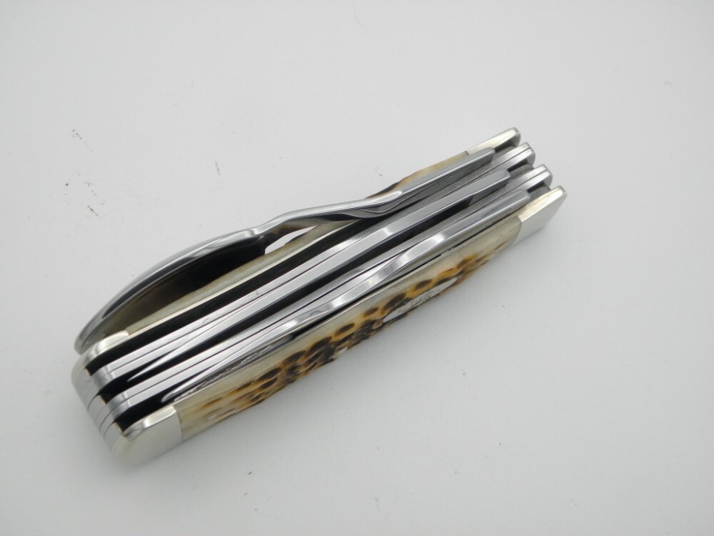 Case 6354HB SS Hobo 未使用品 フルセット 箱付き 6354HB SS Case Hobo Knife - Amber Bone - Arizona Custom Knives