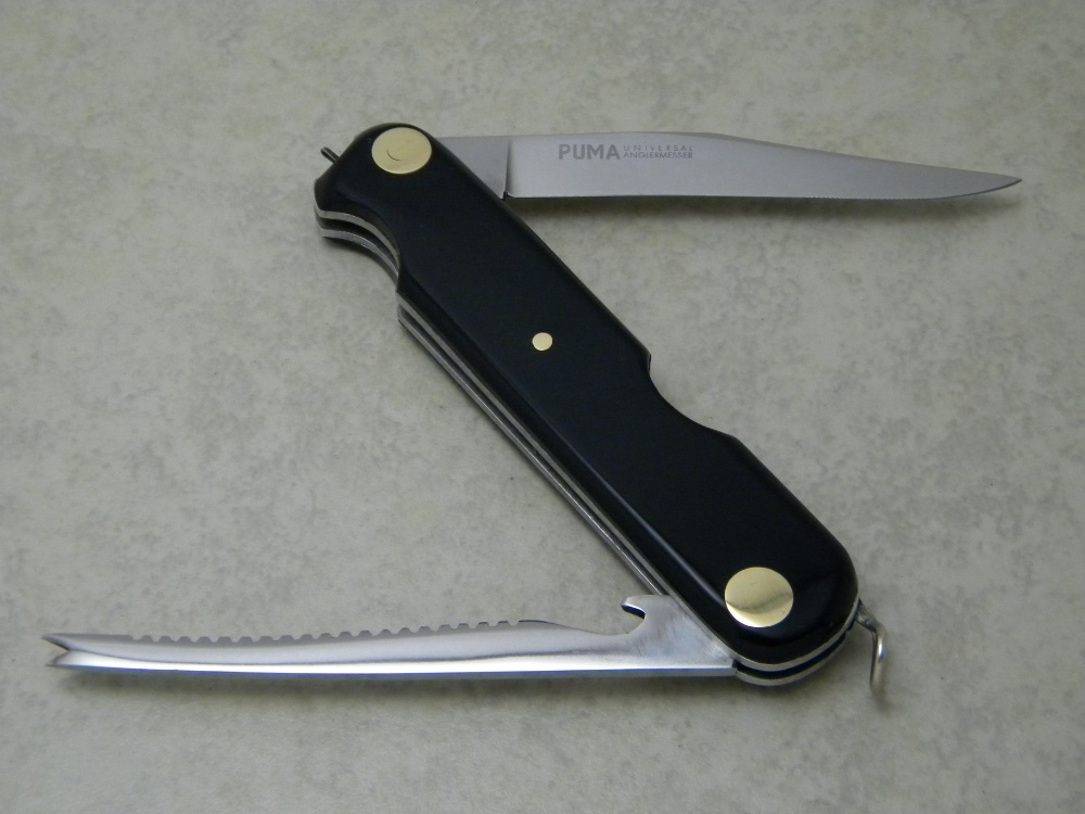 Puma Solingen Germany Black 863 Universal Anglermesser Fisherman's Knife