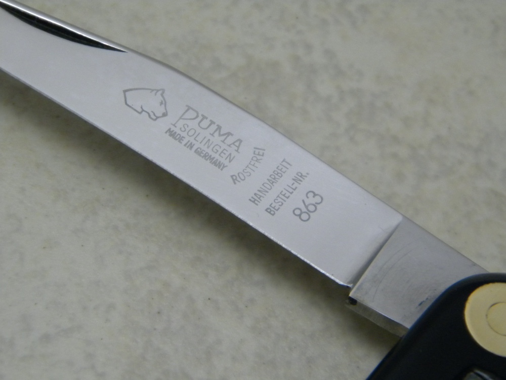Puma Solingen Germany Black 863 Universal Anglermesser Fisherman's Knife