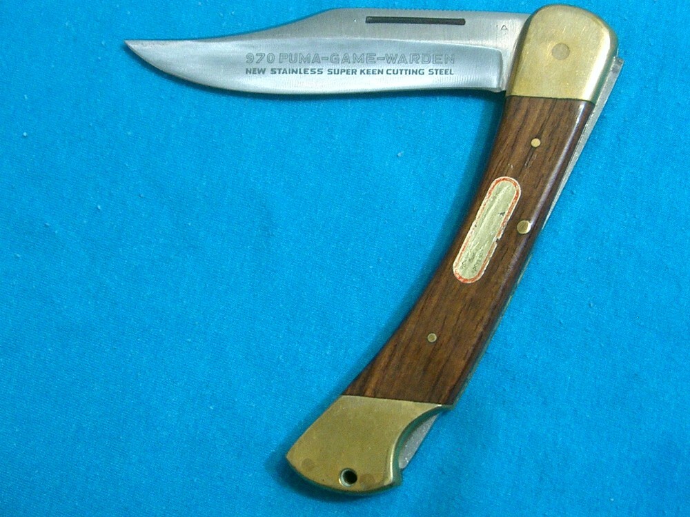 公式ファッションブランド通販サイト PUMA STAG 1970 GAME HUNTER FOLDING 33073 970 GERMANY WARDEN ハンティングナイフ、狩猟刀