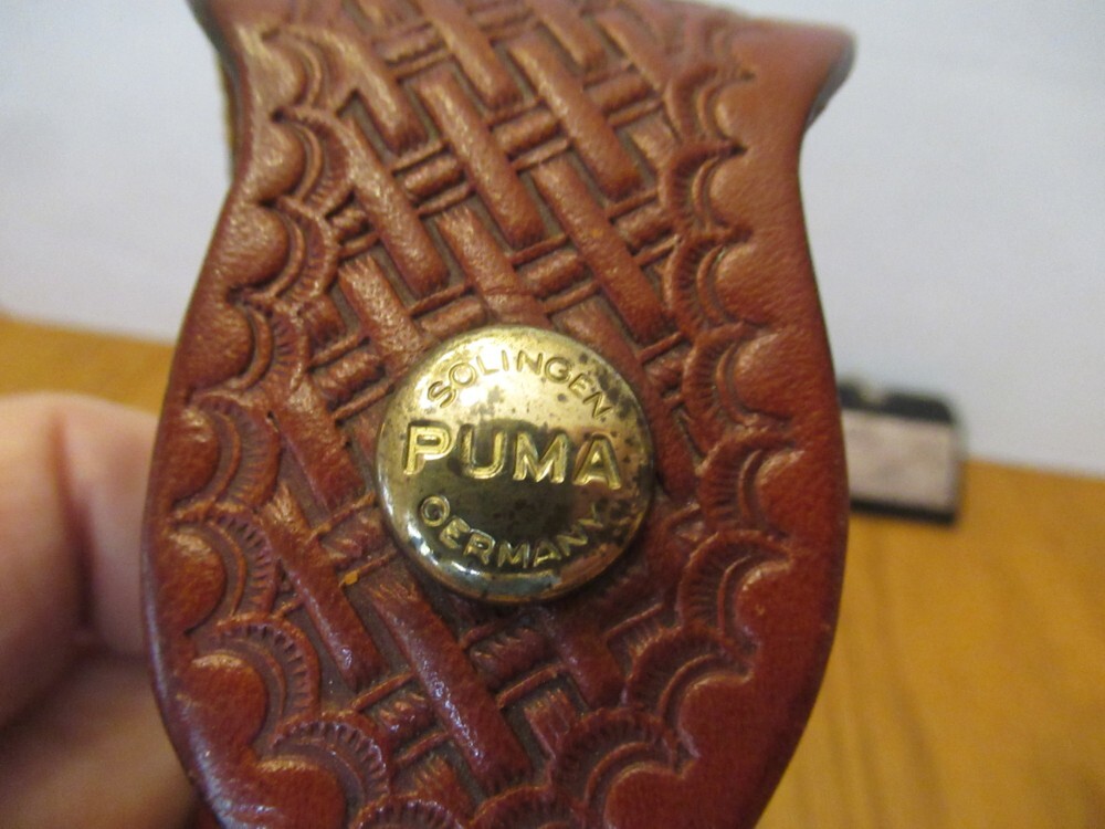 Puma Folding Lock Back Hunter with Leather Sheath