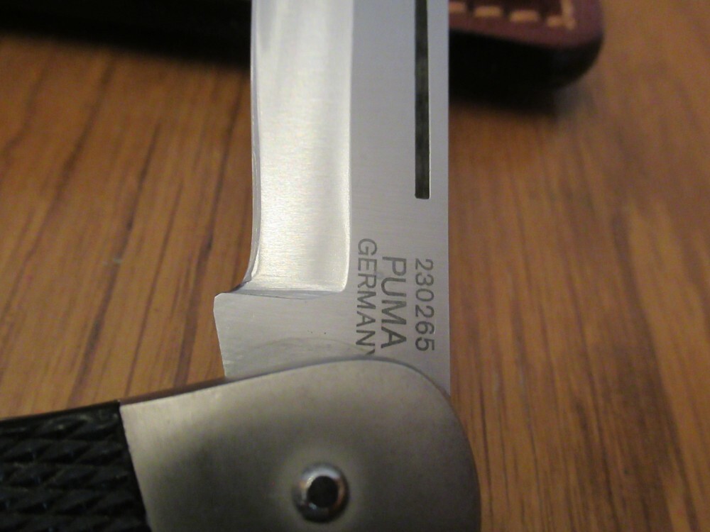 Puma Folding Lock Back Hunter with Leather Sheath