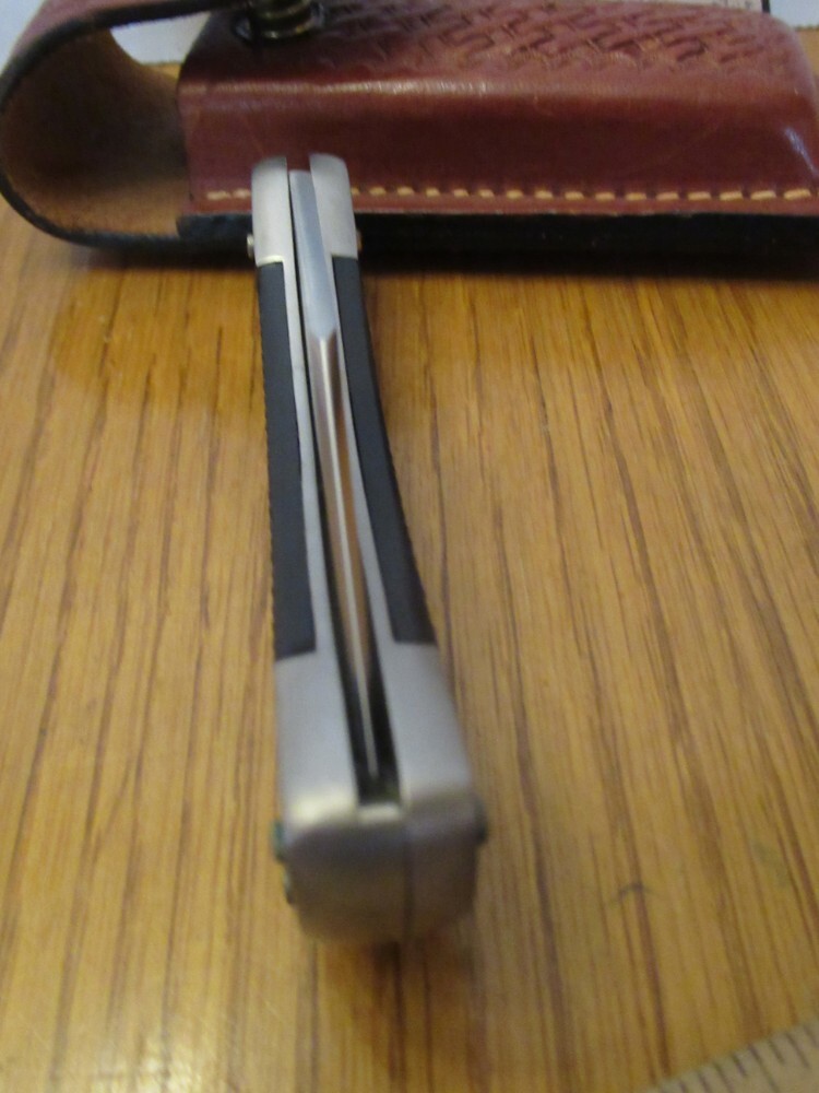 Puma Folding Lock Back Hunter with Leather Sheath