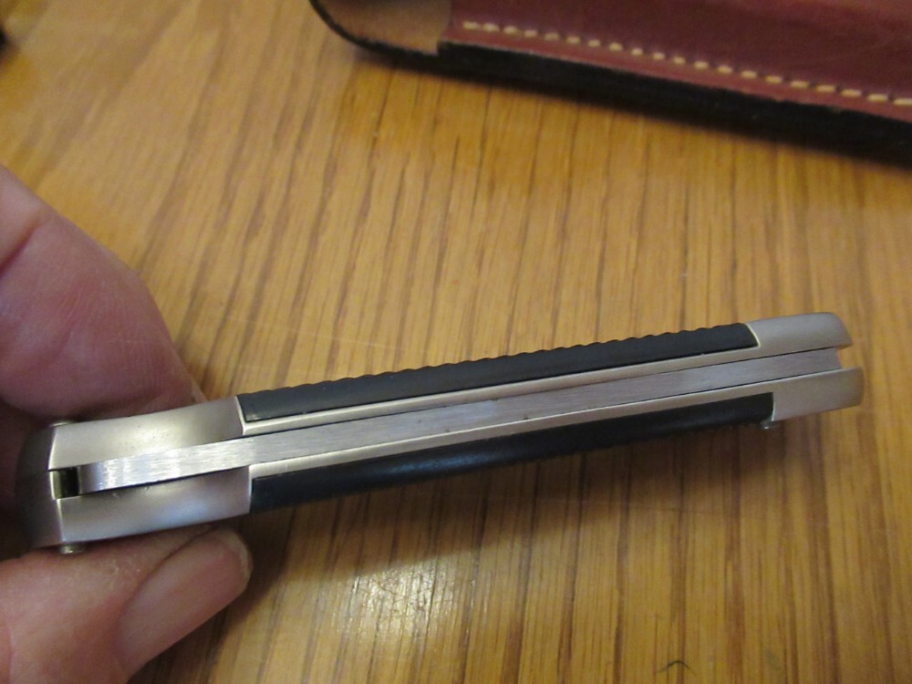 Puma Folding Lock Back Hunter with Leather Sheath