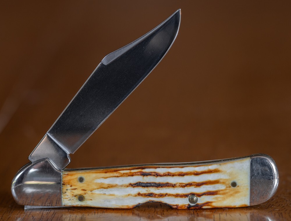 Case Copperlock Burnt White Jigged Bone 1997 61549L #2231 LTC