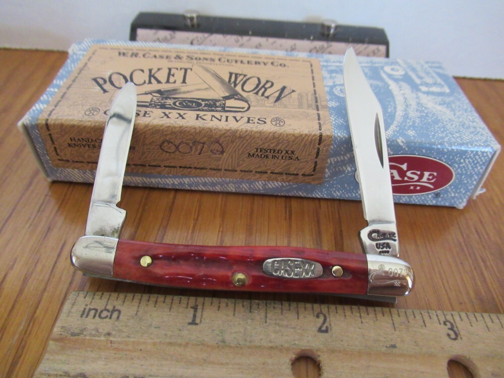 Case XX 1996 Pocket Worn Red Bone Small Half Stockman Pattern