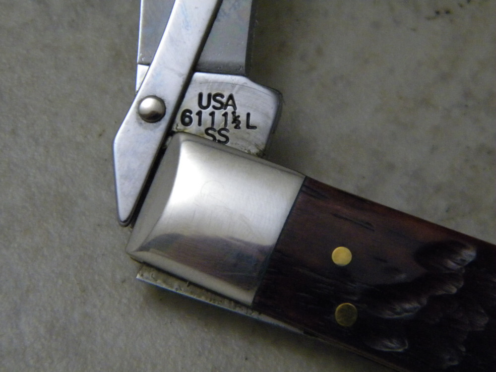 カンタです。 Case XX Bone 6111 1/2L 2005 NKCA Club Cheetah Lockback Knife