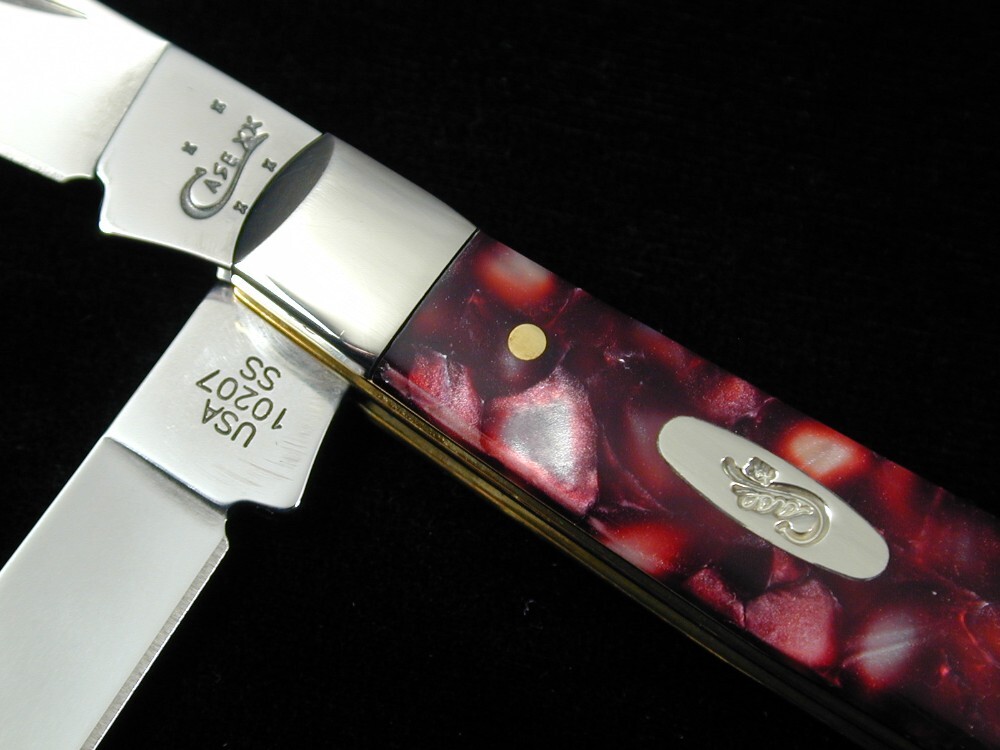 送料無料の商品 Kirinite Cranberry Smooth Case Mini USA 13273 Knife Trapper デュエルマスターズ