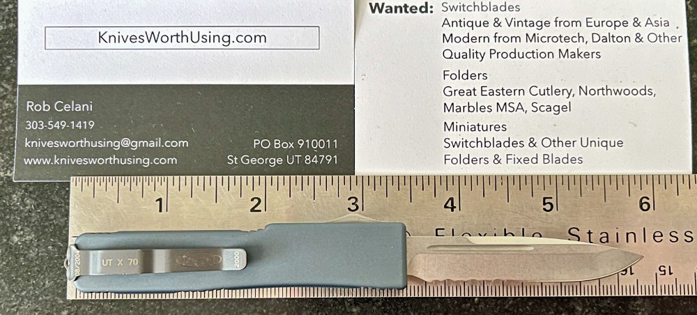 Microtech UTX-70 OTF Knife, Carbon Fiber Handle From 2004, Original ...