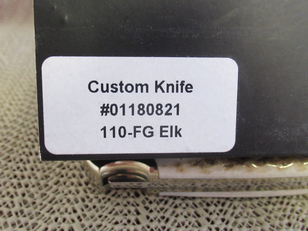 Buck Custom Finger Grove Elk Handle Model 110-FG ELK