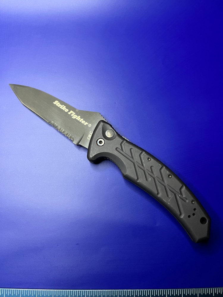 Ontario XM Strike Fighter 2-S Automatic Knife Black Aluminum