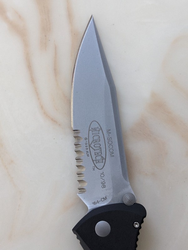 Microtech 1998 Mini Socom Satin Blade, Mint, Complete w/Box