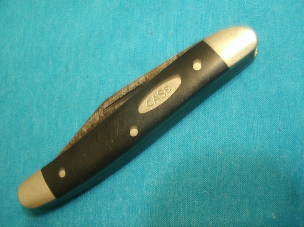 VINTAGE 1979 CASE XX USA BLACK DELRIN 2 BLADE SERPENTINE JACK PEN