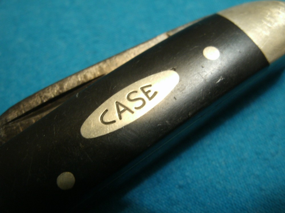 VINTAGE 1979 CASE XX USA BLACK DELRIN 2 BLADE SERPENTINE JACK PEN