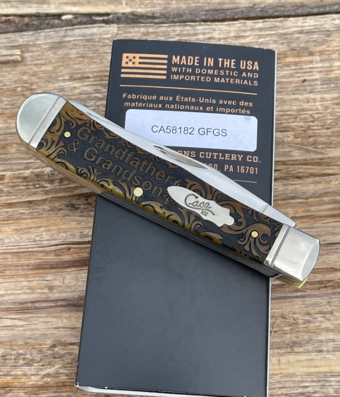 CASE XX ** SFO 2024 ANTIQUE BONE GRANDFATHER/GRANDSON TRAPPER