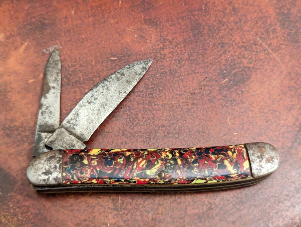 Very Rare And Eye Catching 1920's Early Imperial Knife Co Dual Blade