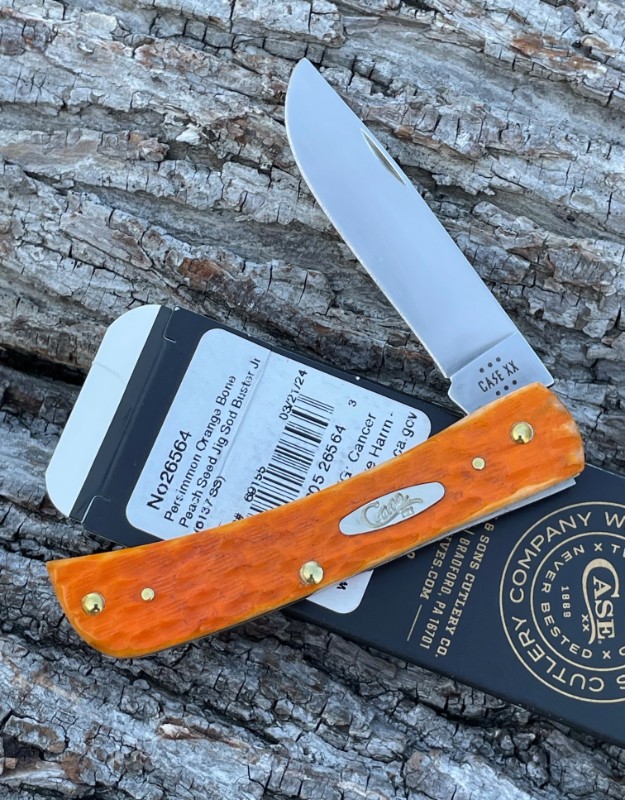 CASE XX ** 2024 PERSIMMON ORANGE PEACH SEED JIGGED BONE SOD BUSTER JR