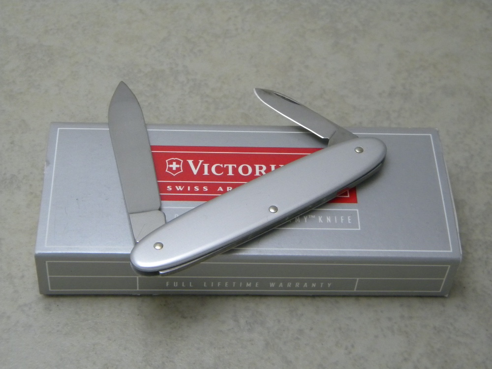 Victorinox Switzerland Silver Alox Secretary Swiss Army Knife in Box