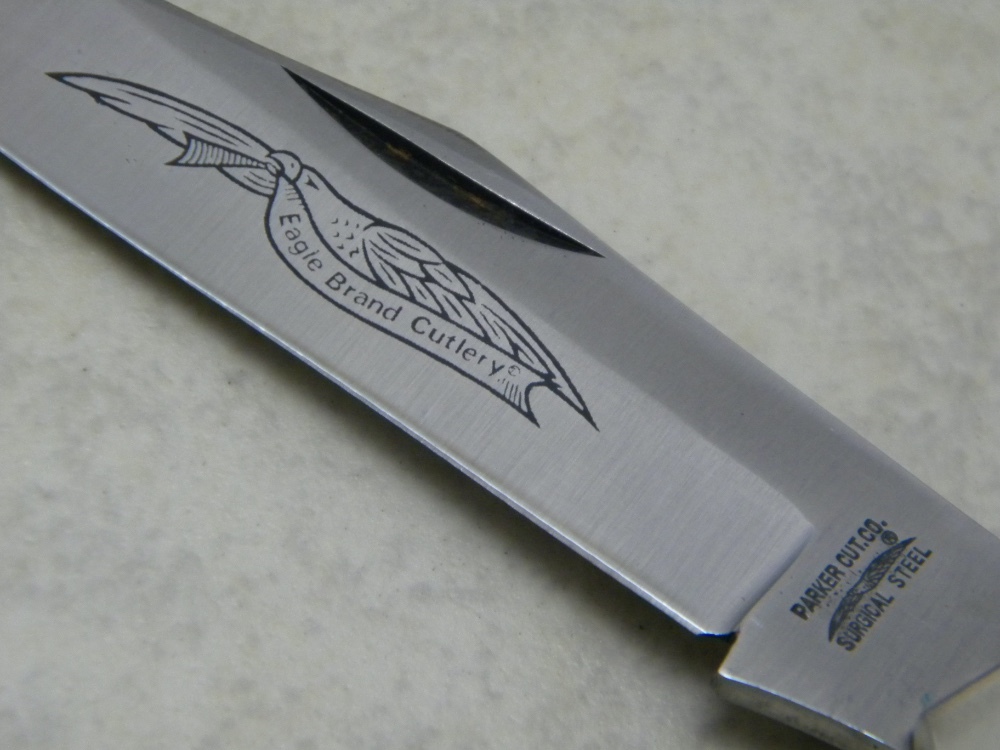 Parker Cut. Co. Surgical Steel Japan Second Cut Stag Folding Parker Cut. Co. Surgical Steel Japan Second Cut Stag Folding