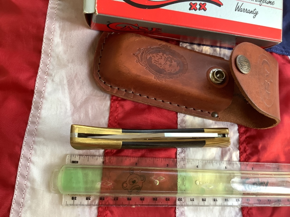1989 Case xx Shark Tooth Folding Hunter w/ Wood Handles