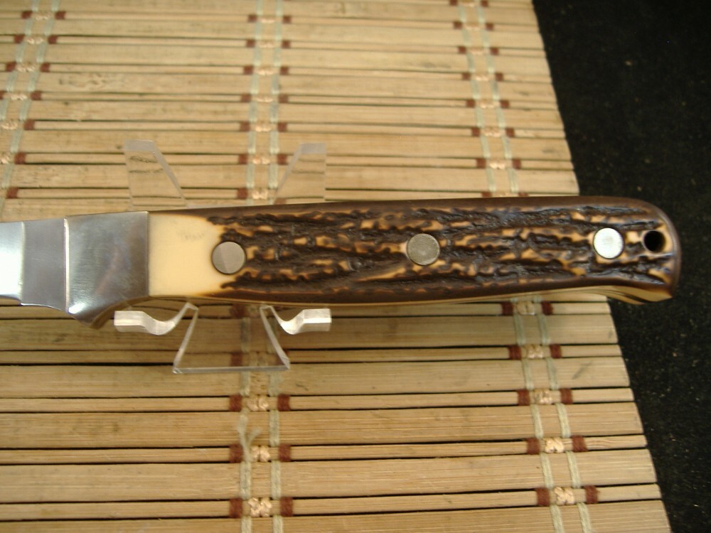 Joli Couteau PUUKKO LISAKKI JÃRVENPÄÄ FINLAND Avec Fourreau En Cuir Manche Cuir Item 14232212