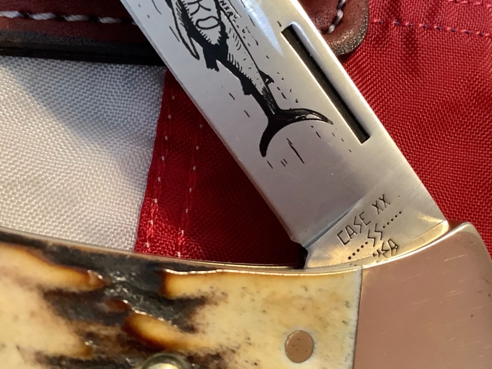 1980 Case xx Mako Shark Folding Hunter w/ Stag Handles (5158 LSSP