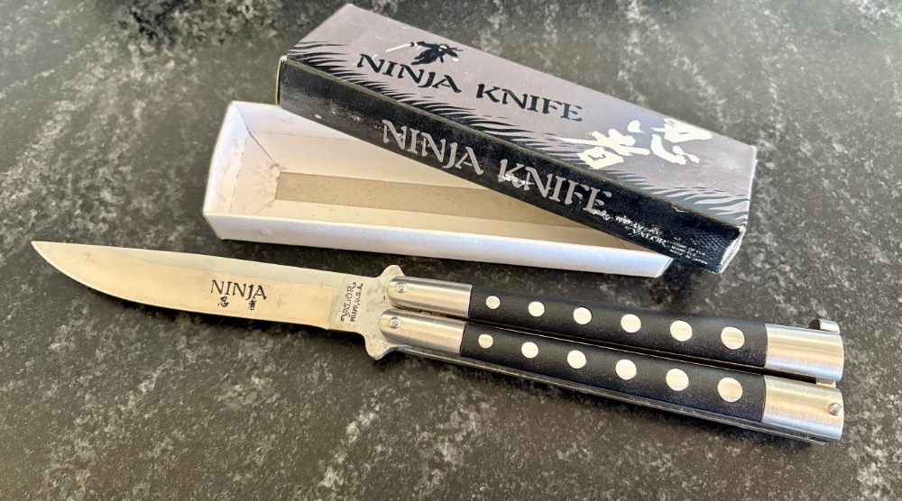 jacques様特別価格 バルヴィニー15年 1974 (signatory) Vintage Valor Balisong Butterfly Knife, Model 527 Ninja, Japan, Unused