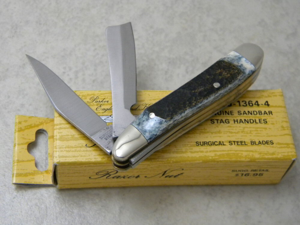 Parker Cut. Co. Surgical Steel Japan Sandbar Stag Razor Nut