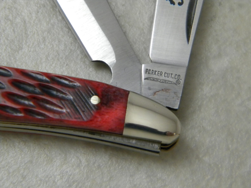 Parker Cut. Co. Surgical Steel Japan Red Bone Stag Razor Nut
