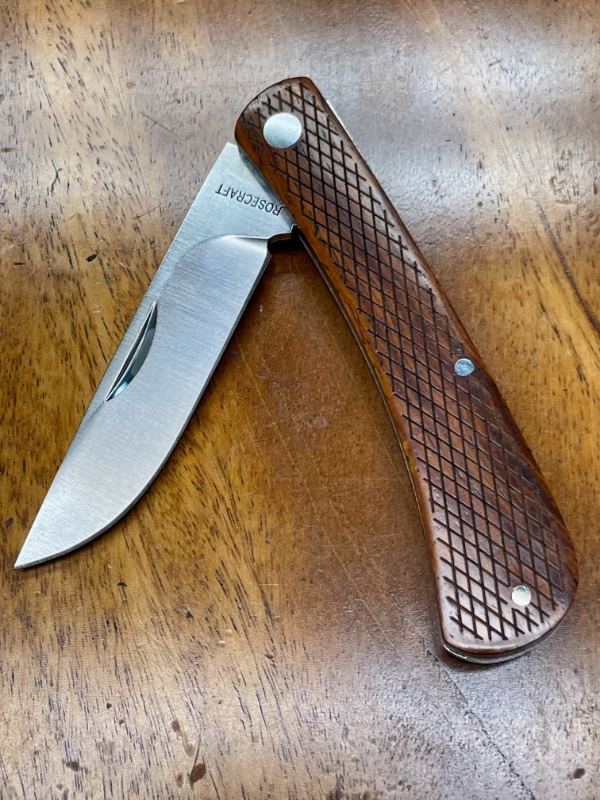 300枚限定 SANDALWOOD AUTUMN FIRST EP Rosecraft Overall Creek Farm Hand Knife with Drop Point Blade and