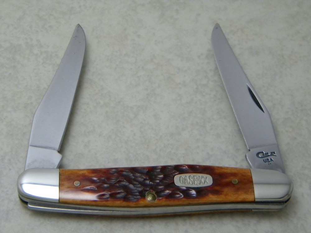 Case XX USA 2 Dot 1998 Pretty Bone Muskrat Knife
