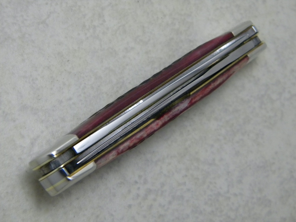 Case XX USA 8 Dot 1982 Red Bone Improved Muskrat Knife Hawbaker's Special