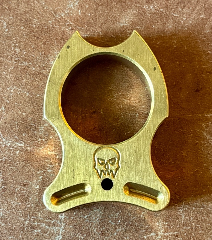 Original Woody Knuckles Single Finger Skull Popper Brass Knuckle
