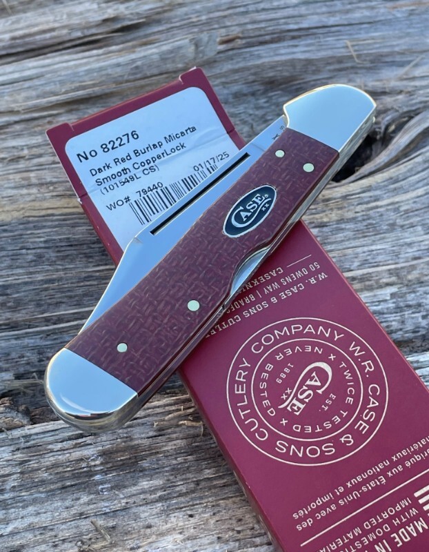 CASE XX ** FPR 2025 DARK RED BURLAP MICARTA SMOOTH LARGE