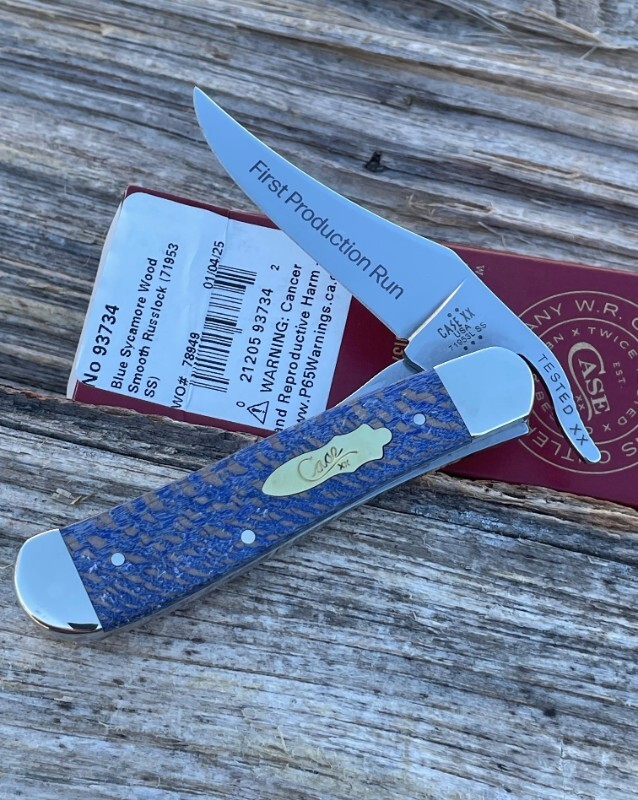 CASE XX ** FPR 2025 BLUE SYCAMORE WOOD SMOOTH RUSSLOCK