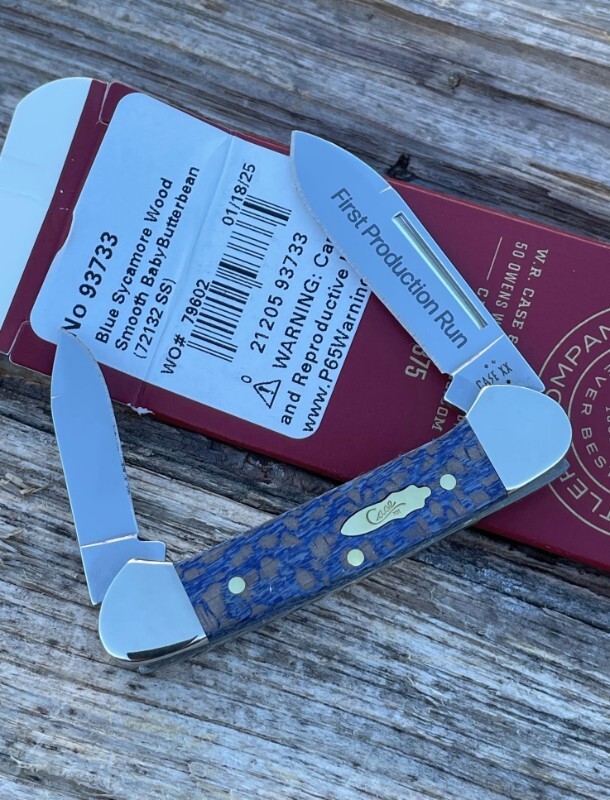 CASE XX ** FPR 2025 BLUE SYCAMORE WOOD SMOOTH BABY BUTTERBEAN
